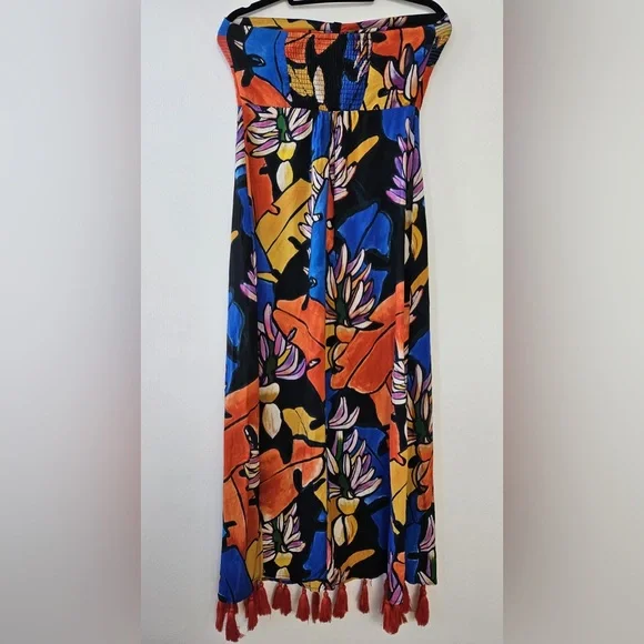 Farm Rio Halter Cover-Up Maxi Dress NWOT - Picture 6 of 7